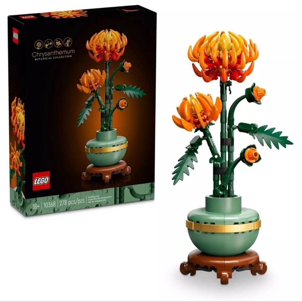 LEGO Botanical Collection Chrysanthemum with Orange and Green